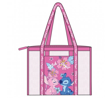 Bolsa playa rejilla Angel & Stitch Disney