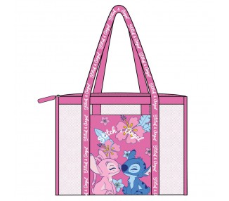 Bolsa playa rejilla Angel & Stitch Disney