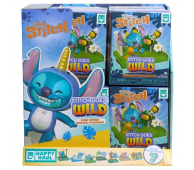 Capsula sorpresa figura escenario Goes Wild Stitch Disney surtido