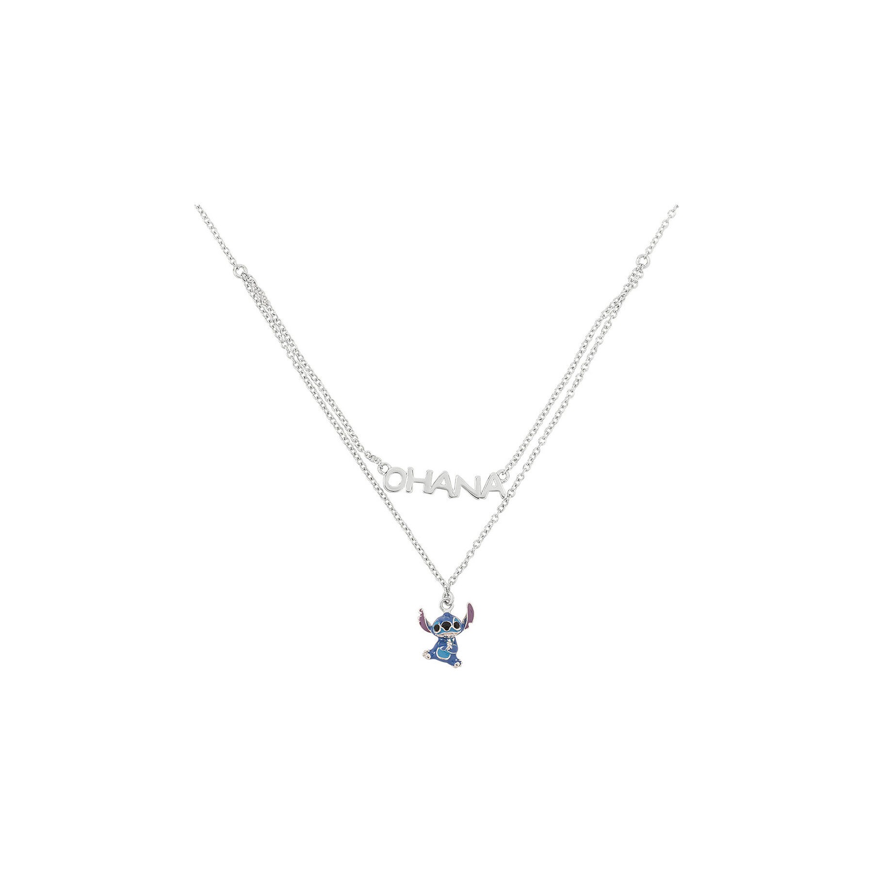 Colgante Ohana Stitch Disney plata