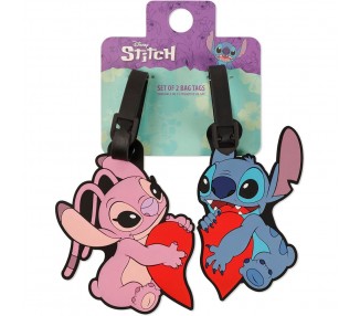 Set 2 Etiquetas de Equipaje Angel & Stitch Disney