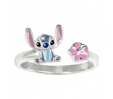 Anillo pie Stitch Disney plata