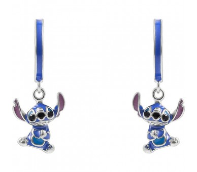 Pendientes Charm Stitch Disney plata