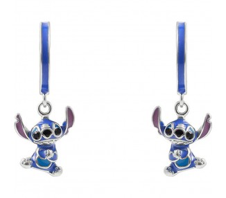 Pendientes Charm Stitch Disney plata