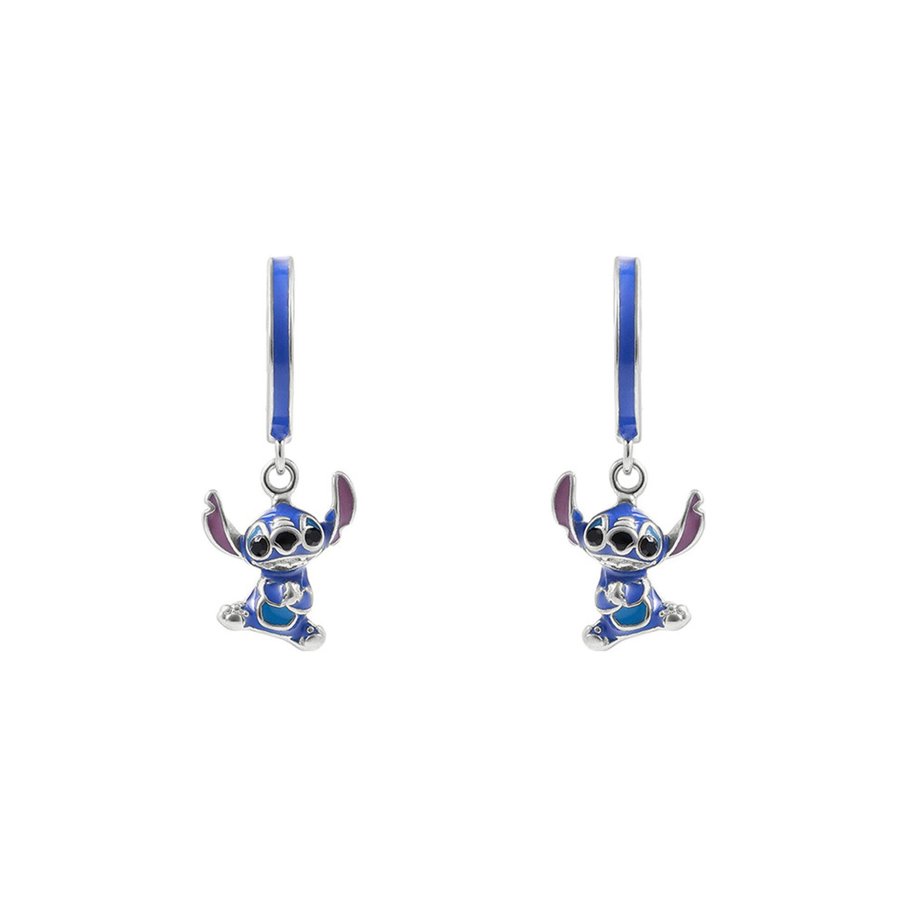 Pendientes Charm Stitch Disney plata