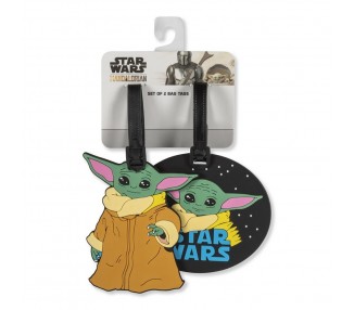 Set 2 Etiquetas de Equipaje Grogu The Mandalorian Star Wars