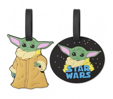 Set 2 Etiquetas de Equipaje Grogu The Mandalorian Star Wars