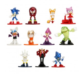 Figura sobre sorpresa metalfigs Sonic the Hedgehog 4cm surtido