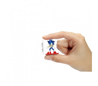 Figura sobre sorpresa metalfigs Sonic the Hedgehog 4cm surtido