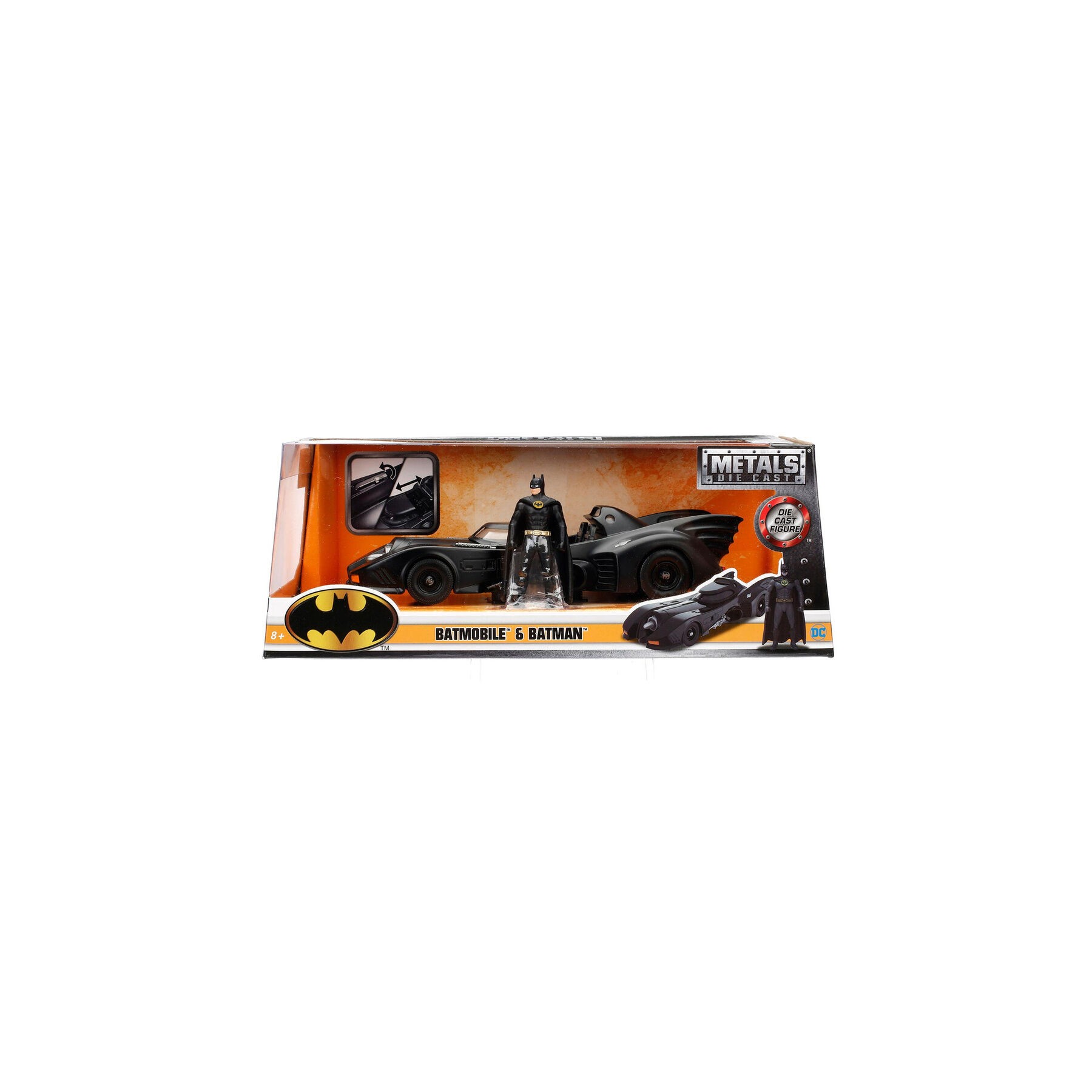 Blister figura Batman + Coche Batmovil metal DC Comics