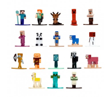 Blister 18 figuras Minecraft 4cm