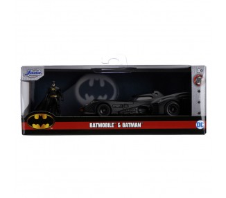 Blister figura Batman + Coche Batmovil 1989 metal DC Comics