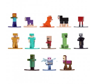 Figura sobre sorpresa metalfigs Minecraft 4cm surtido