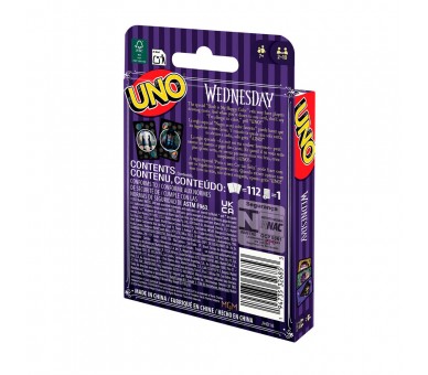 Juego cartas UNO Miercoles Wednesday