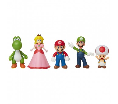 Blister 5 figuras Super Mario Nintendo 6cm