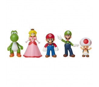 Blister 5 figuras Super Mario Nintendo 6cm