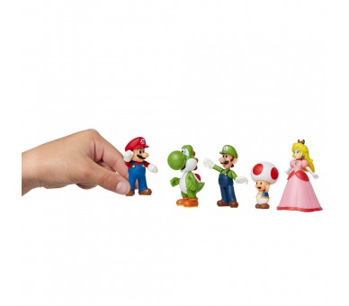 Blister 5 figuras Super Mario Nintendo 6cm
