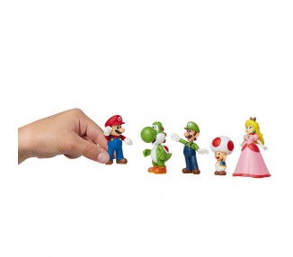 Blister 5 figuras Super Mario Nintendo 6cm