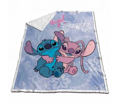 Manta coralina sherpa Angel & Stitch Disney 130x170cm