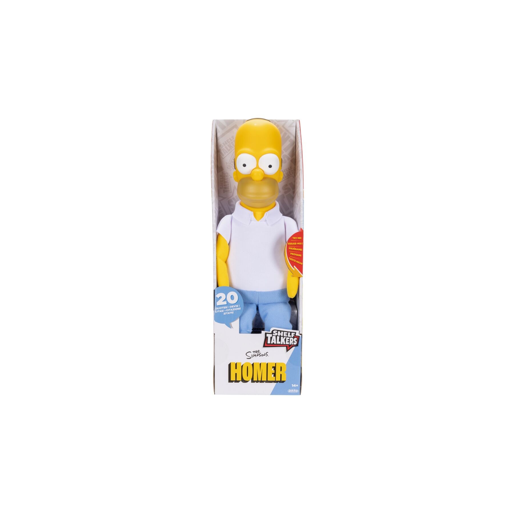 Peluche parlante Homer Shelf Los Simpsons ingles 33cm