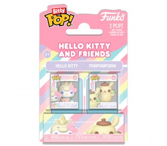 Blister 2 figuras Bitty POP Hello Kitty and Friends Hello Kitty & Pompompurin