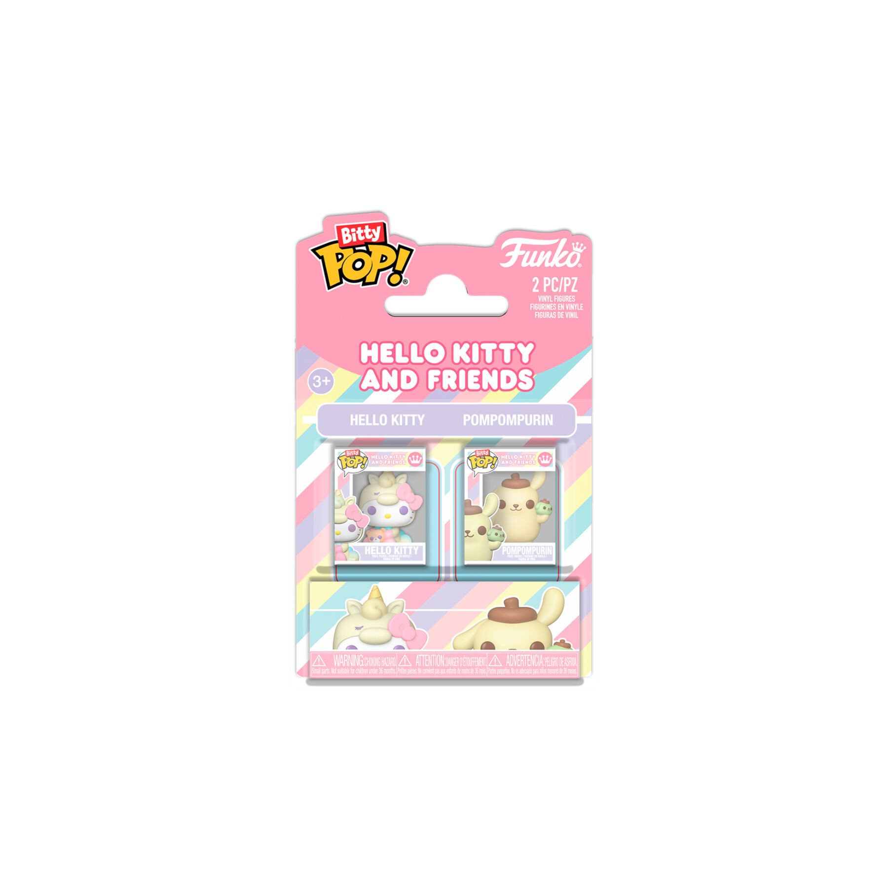 Blister 2 figuras Bitty POP Hello Kitty and Friends Hello Kitty & Pompompurin