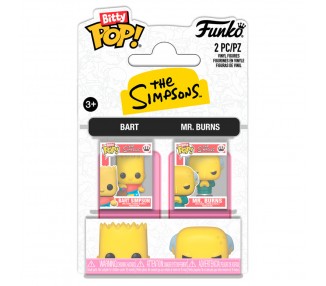 Blister 2 figuras Bitty POP Los Simpsons Bart & Mr. Burns