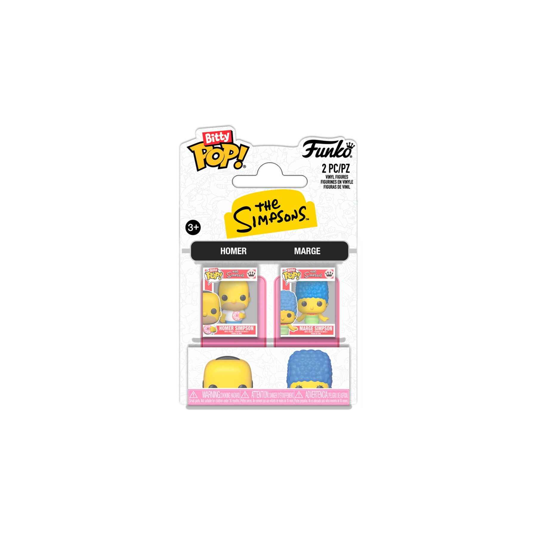 Blister 2 figuras Bitty POP Los Simpsons Homer & Marge