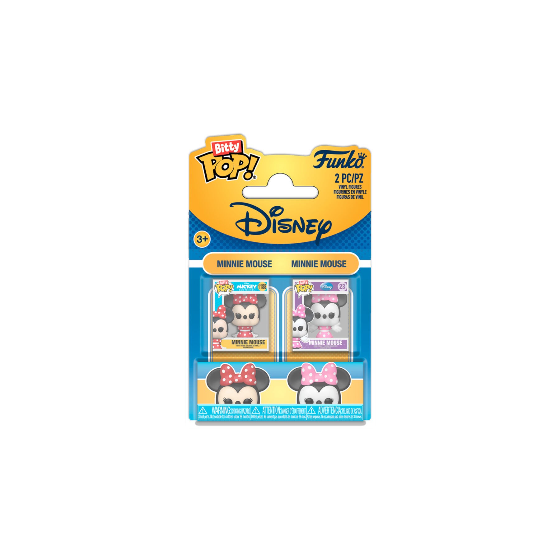 Blister 2 figuras Bitty POP Disney Minnie & Classic Minnie