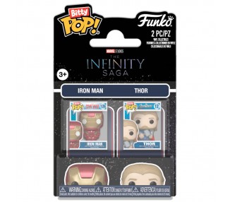 Blister 2 figuras Bitty POP Marvel Infinity Saga Iron Man & Thor