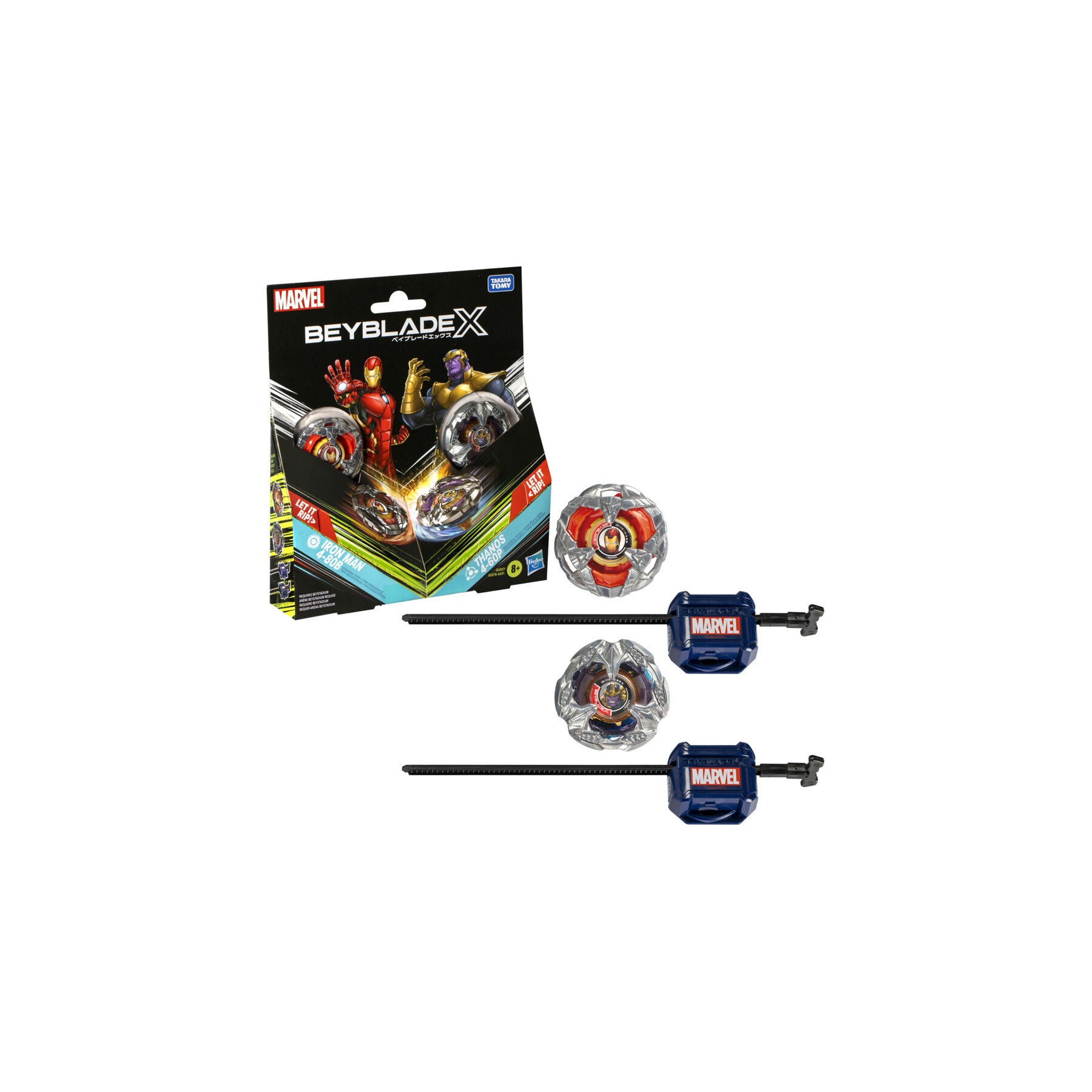 Kit inicial Beyblade X Marvel surtido