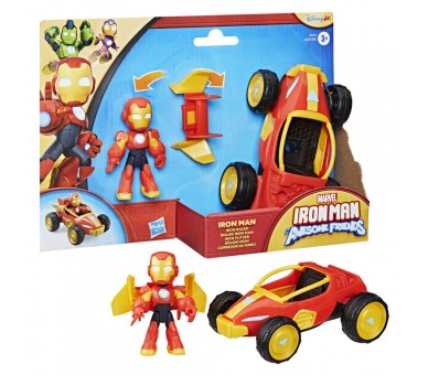 Figura + Vehiculo Iron Man y Su Superequipo Marvel surtido