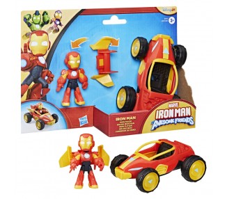 Figura + Vehiculo Iron Man y Su Superequipo Marvel surtido