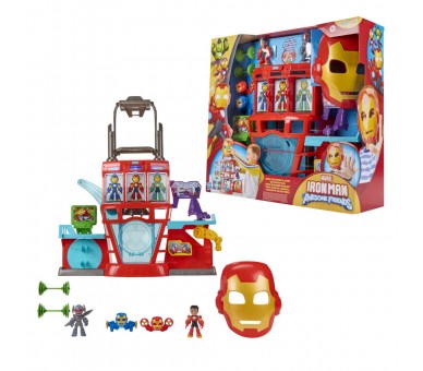 Playset Cuartel General Iron Man y Su Superequipo Marvel