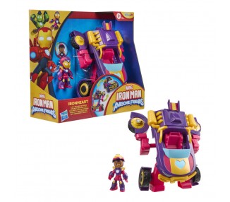 Figura + Vehiculo Iron Heart Iron Man y Su Superequipo Marvel