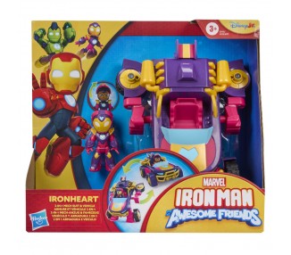 Figura + Vehiculo Iron Heart Iron Man y Su Superequipo Marvel