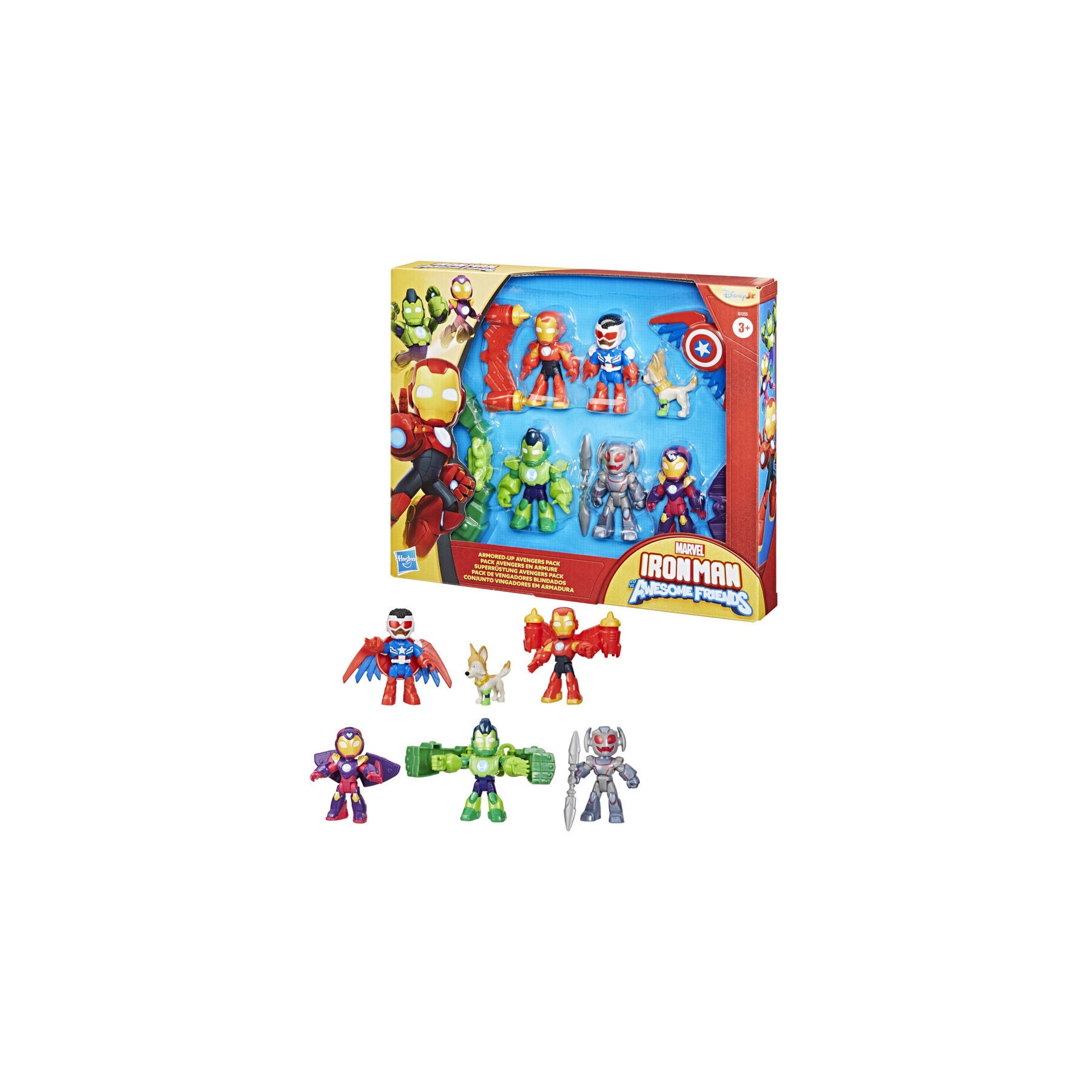 Blister 6 figuras Iron Man y Su Superequipo Marvel 7cm