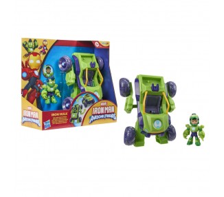 Figura + Vehiculo Hulk Iron Man y Su Superequipo Marvel