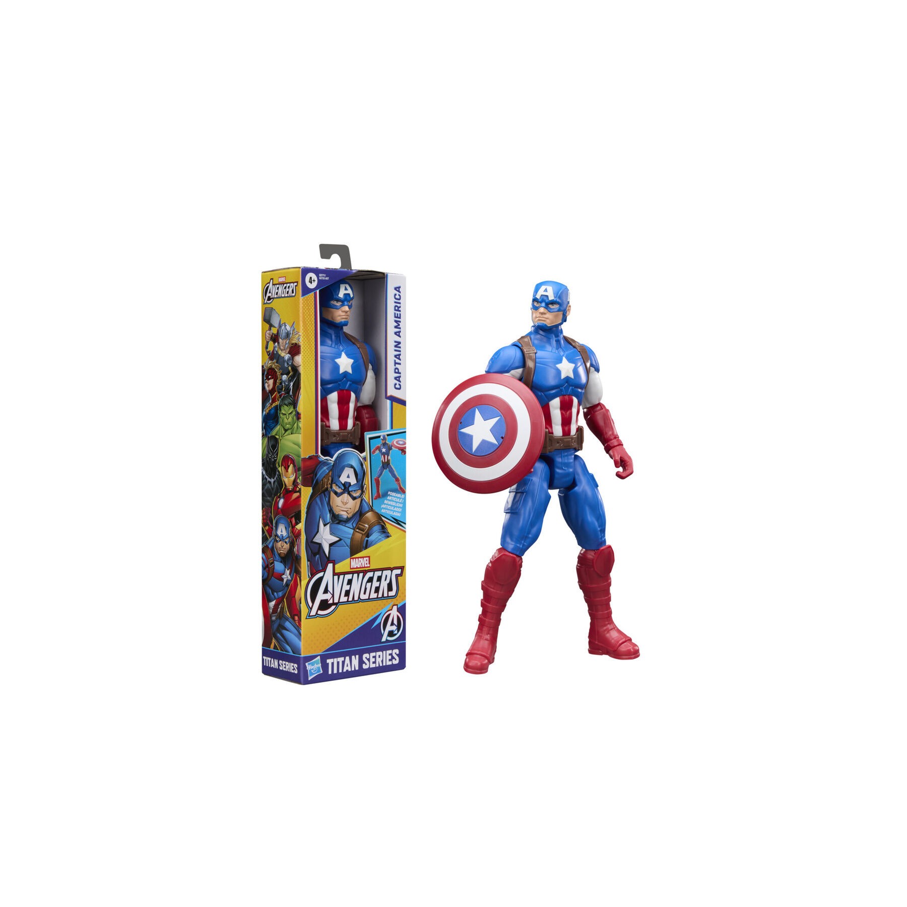 Figura Capitan America Titan Series Los Vengadores Avengers Marvel 30cm