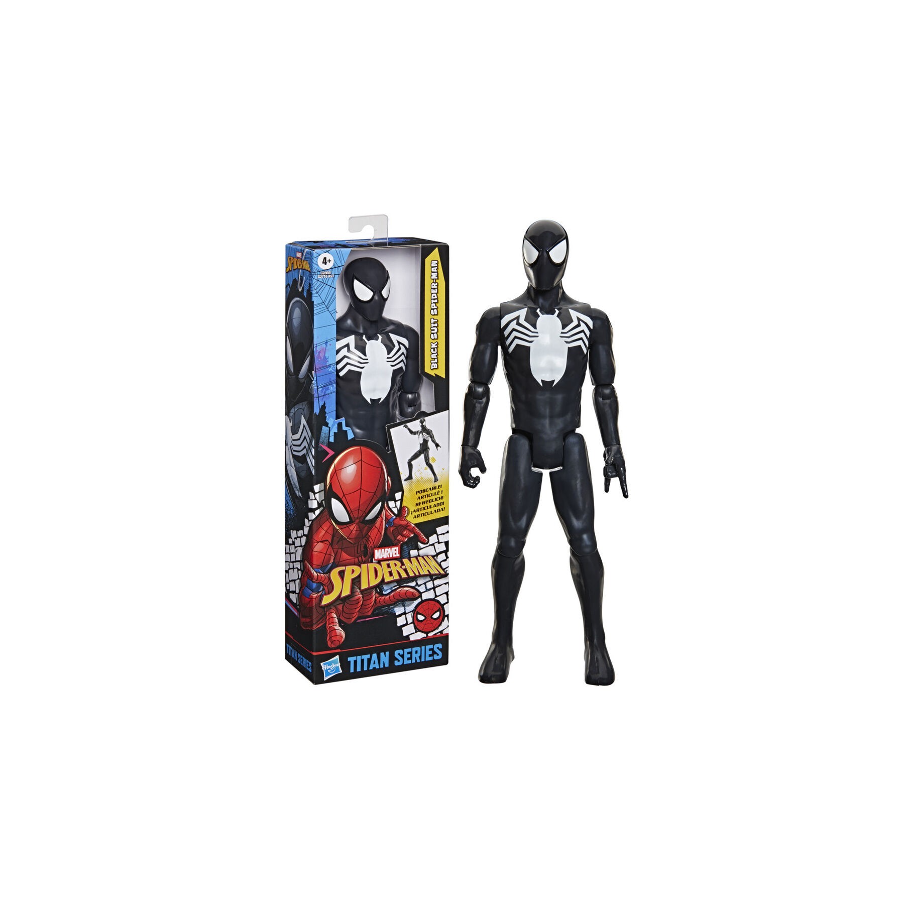 Figura Black Suit Spider-Man Titan Series Spider-Man Marvel 30cm