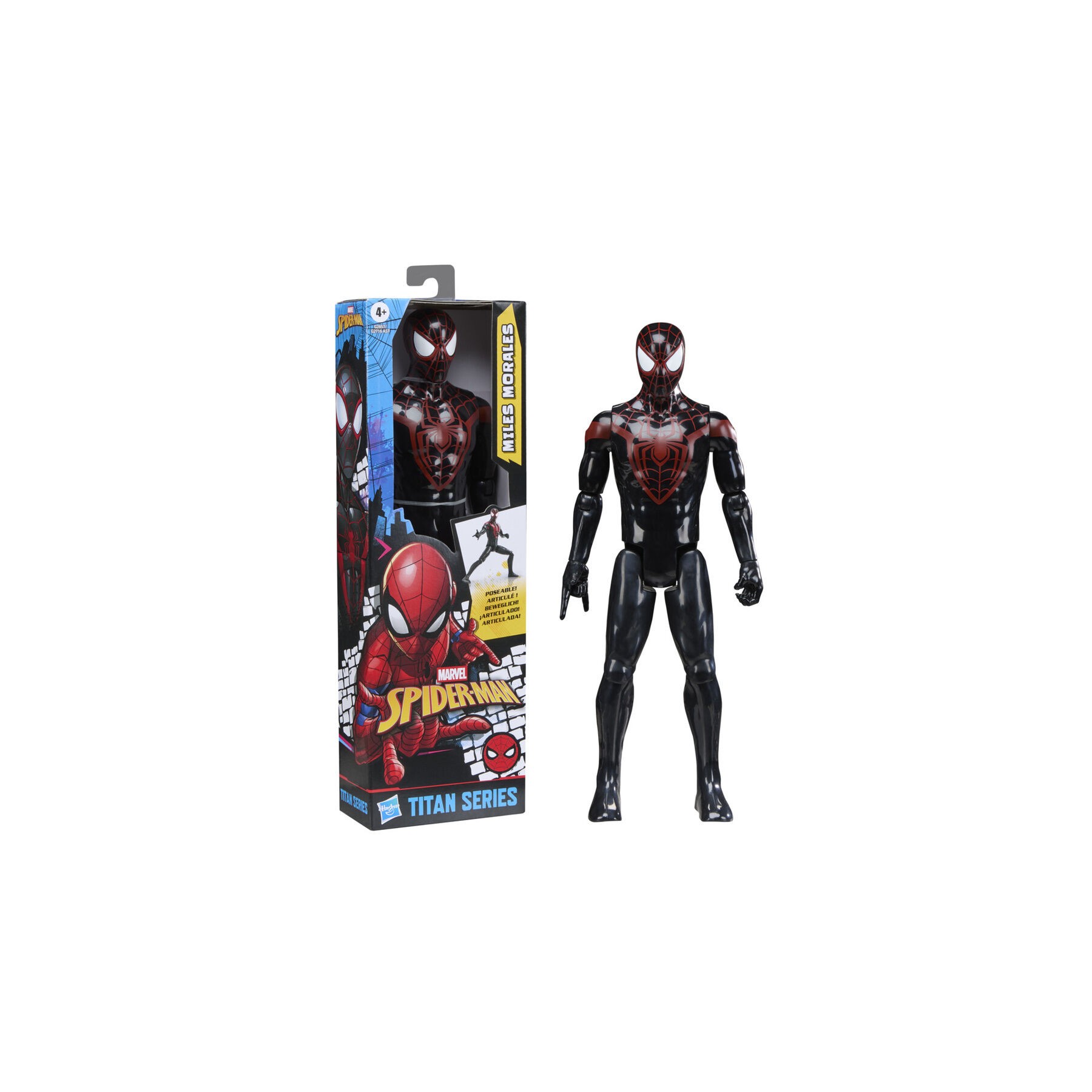 Figura Miles Morales Titan Series Spider-Man Marvel 30cm