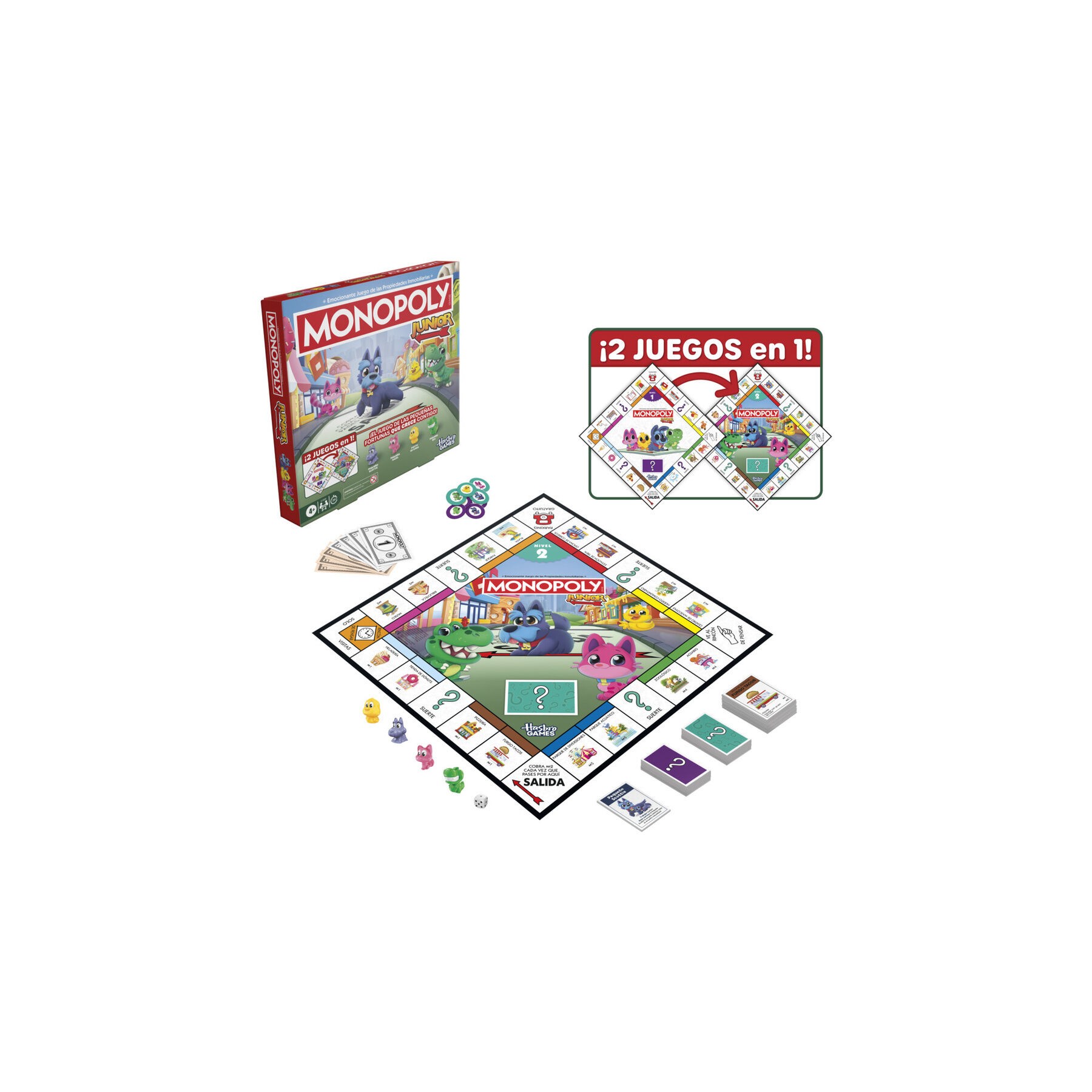Juego 2 en 1 Monopoly Junior español