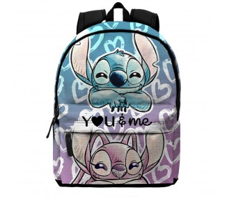 Mochila Angel & Stitch Disney 44cm