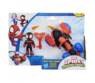 Figura + Vehiculo Miles Morales Spidey y Su Superequipo Marvel