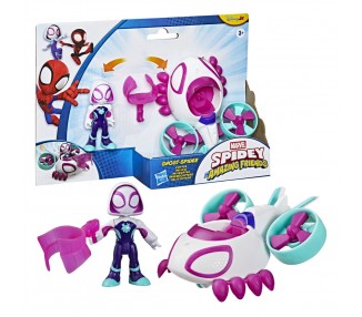 Figura + Vehiculo Ghost Spider Spidey y Su Superequipo Marvel