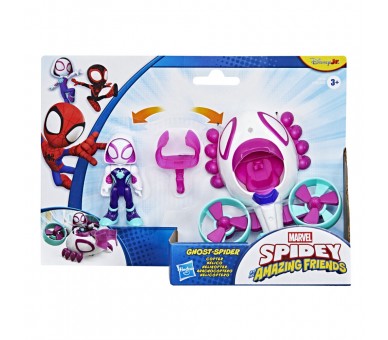 Figura + Vehiculo Ghost Spider Spidey y Su Superequipo Marvel