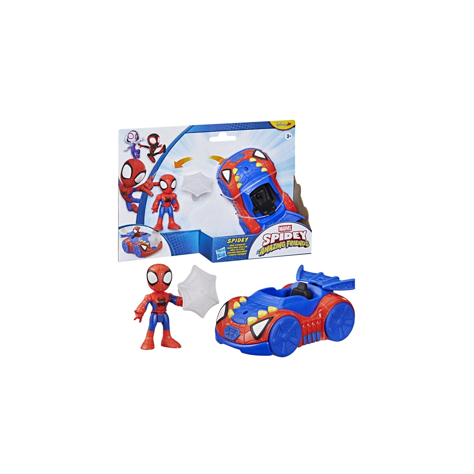 Figura + Vehiculo Spidey y Su Superequipo Marvel