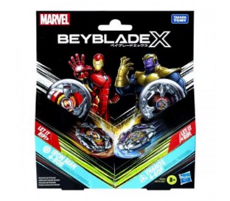 Beyblade X Marvel Collab Iron Man 4-80B vs. Thanos 4-60P