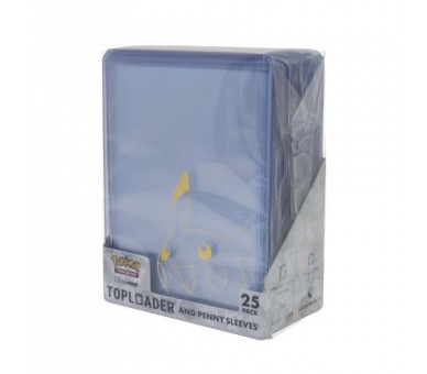 Pokemon Toploader and Penny Sleeves Combo Pack Pikachu U-PRO