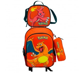 Set Trolley + portatodo + bolsa portameriendas Pokemon